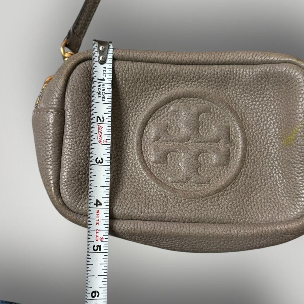 Tory Burch Perry Bombe Mini Camera Bag Pebbled Leather Crossbody Purse - Picture 15 of 15